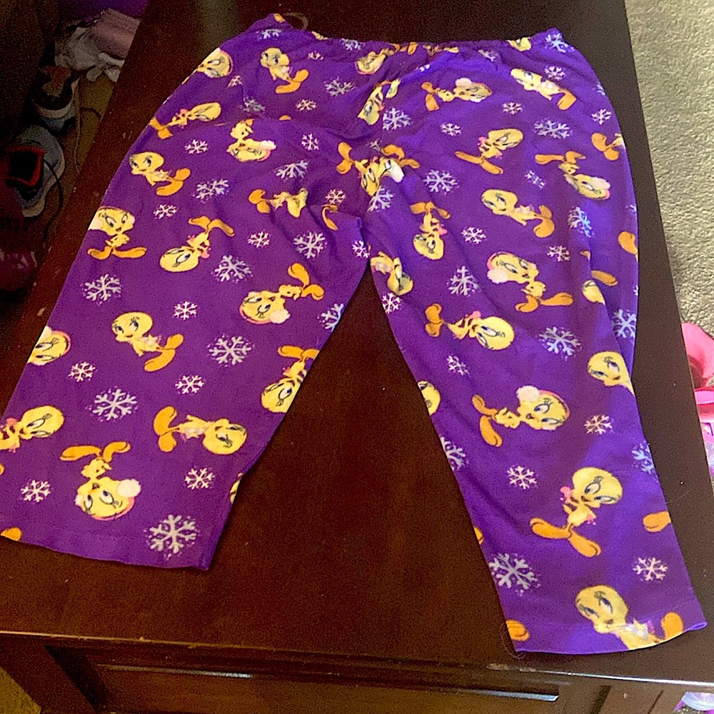 Purple Twitty bird design Pajama bottoms